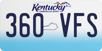 KY license plate 360VFS