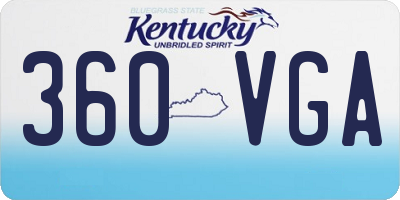 KY license plate 360VGA