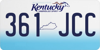 KY license plate 361JCC