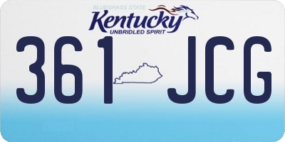 KY license plate 361JCG