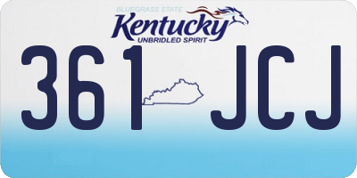 KY license plate 361JCJ