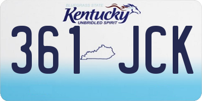 KY license plate 361JCK