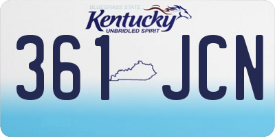 KY license plate 361JCN