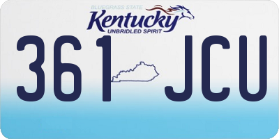 KY license plate 361JCU