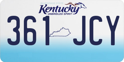 KY license plate 361JCY