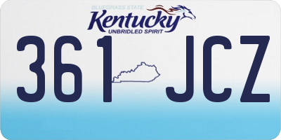 KY license plate 361JCZ
