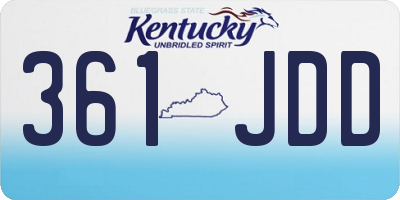 KY license plate 361JDD