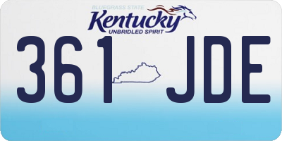 KY license plate 361JDE
