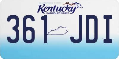 KY license plate 361JDI