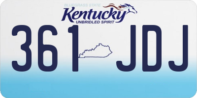 KY license plate 361JDJ