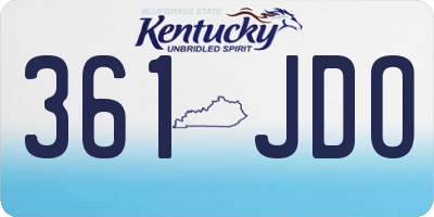 KY license plate 361JDO