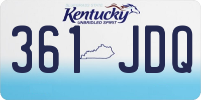 KY license plate 361JDQ