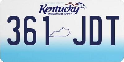 KY license plate 361JDT