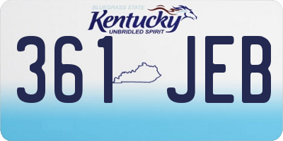 KY license plate 361JEB