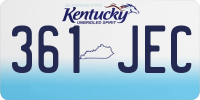 KY license plate 361JEC