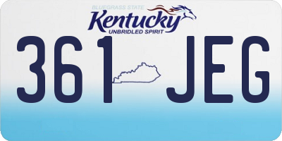 KY license plate 361JEG