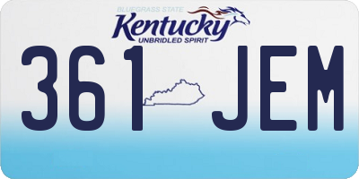 KY license plate 361JEM