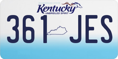 KY license plate 361JES