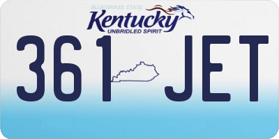 KY license plate 361JET