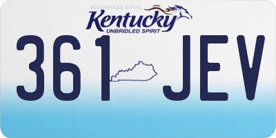 KY license plate 361JEV