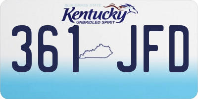 KY license plate 361JFD
