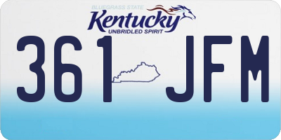 KY license plate 361JFM