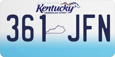 KY license plate 361JFN