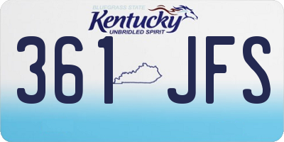 KY license plate 361JFS