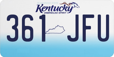 KY license plate 361JFU