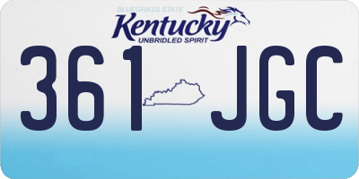 KY license plate 361JGC