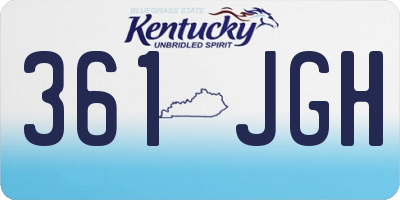 KY license plate 361JGH