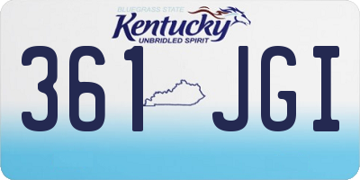 KY license plate 361JGI