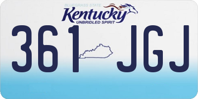 KY license plate 361JGJ