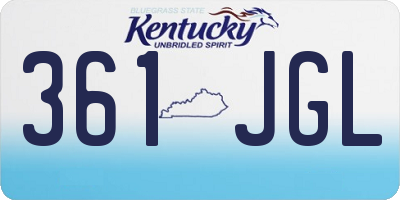 KY license plate 361JGL