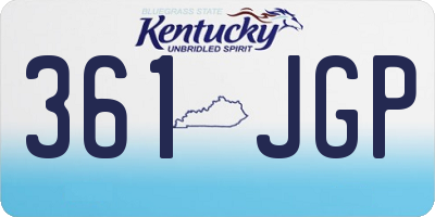 KY license plate 361JGP