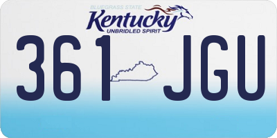 KY license plate 361JGU