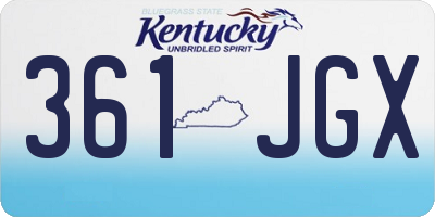KY license plate 361JGX
