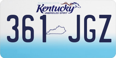 KY license plate 361JGZ