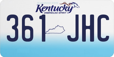 KY license plate 361JHC