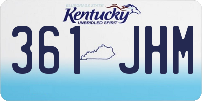 KY license plate 361JHM
