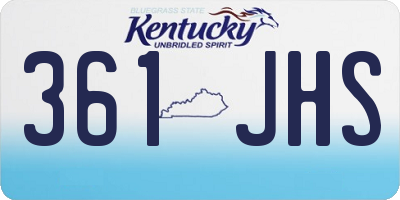 KY license plate 361JHS