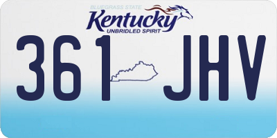 KY license plate 361JHV