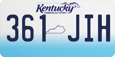 KY license plate 361JIH