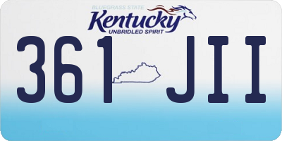 KY license plate 361JII