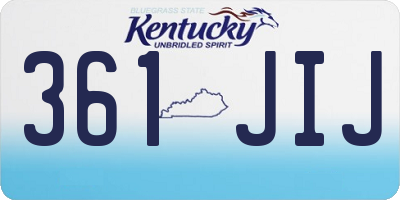 KY license plate 361JIJ