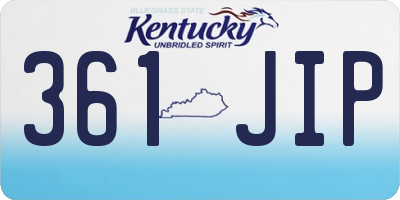 KY license plate 361JIP