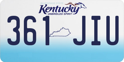 KY license plate 361JIU