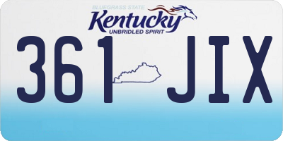 KY license plate 361JIX