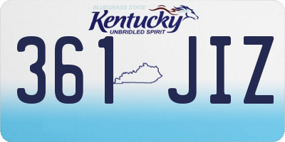 KY license plate 361JIZ
