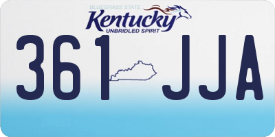 KY license plate 361JJA